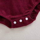 Romper em Veludo Cotelê + Faixa de Cabeça