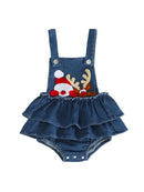 Jardineira Jeans com Bordado