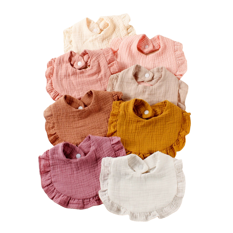Conjunto com 8 Babadores de Algodão